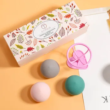 

1set/boxed Smooth Dry and Wet Dual Use makeup sponge and bracket shelf3 Colors o.two.o female cosmetics facial makeup sponges