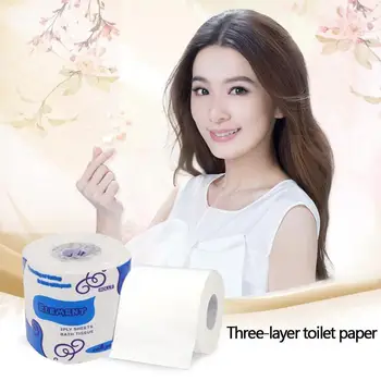 

A Roll Paper Silky Smooth Soft White Toilet Paper 3 Silky Layers Cleaning Absorbent High-quality Family Toilet Paper