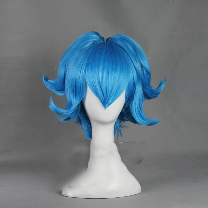 

Touken Ranbu Online Sayosamonji Cosplay Wig Blue Short Synthetic Hair the Sword Dance Touken Ranbu Anime Costume Wigs Perucas