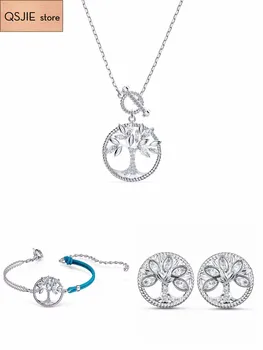 

QSJIE High quality SWA new tree of life three piece Necklace