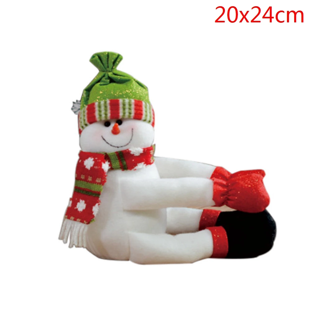 B2 20x24 Santa Claus Snowman Elk Bottle Cover Cloth Creative Christmas Red Wine Bottle Covers Set Xmas Party Supplies Christmas Gift Bag - Цвет: B2 20x24
