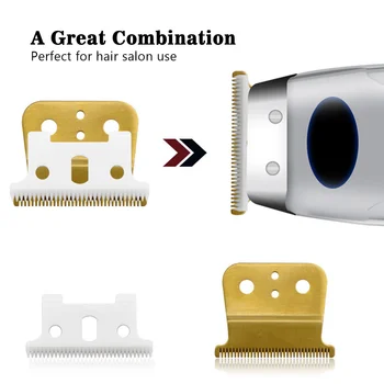 

Ceramic Clipper Blades Stainless Steel Clipper Blade Cutter Replacement Blades for Cordless Clipper 2-Hole Compatible Toutliner