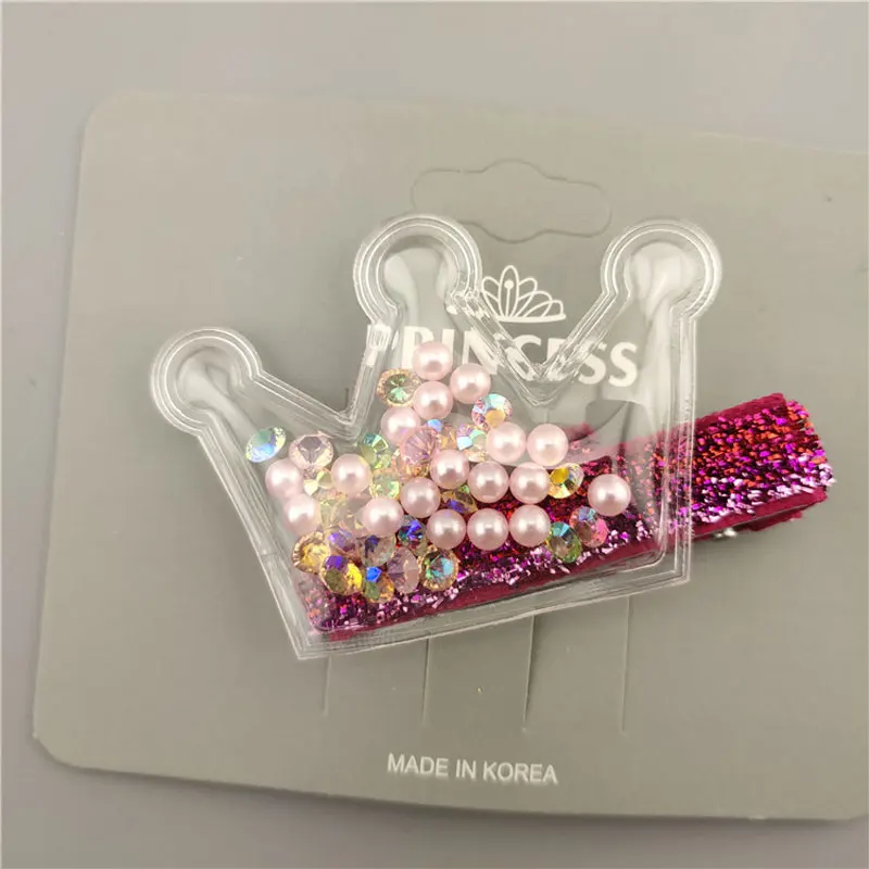 Блестящая Корона со звездами заколки для волос девочек аксессуары мерцающие