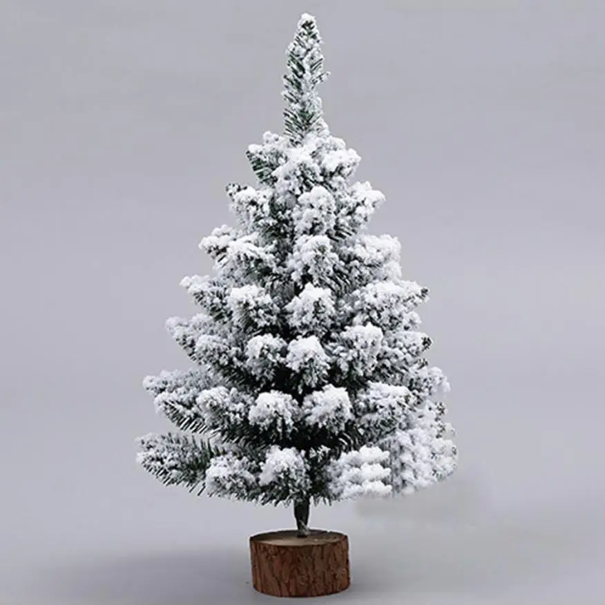 

1PC Artificial Flocking Snow Christmas Tree LED Multicolor Lights Holiday Window Decorations 10.20