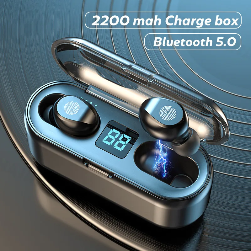 Наушники вкладыши TWS Bluetooth 5 0 наушники 2200 мАч зарядным устройством Беспроводной