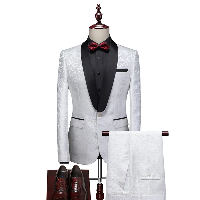 

Spring and Autumn New Men's Casual Business Boutique Suit Two Piece Set / Men's Blazers Coat Jacket Pants Trousers