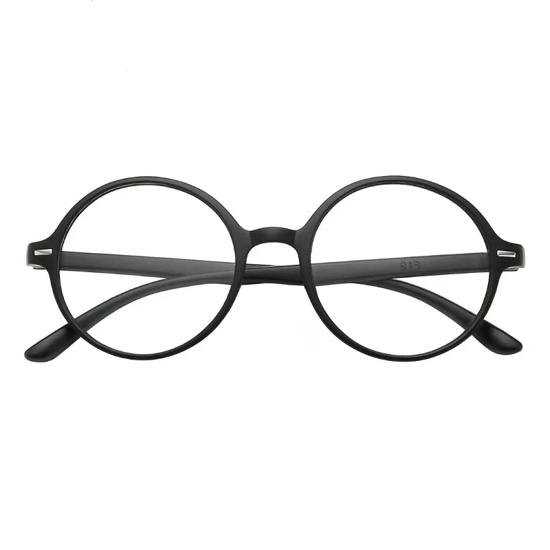 Для женщин мужские очки для чтения Сверхлегкий дальнозоркостью TR90 с круглым носком в ретро стиле для чтения очки при дальнозоркости, очки 1,0 1,5 2,0 2,5 3,0 3,5 - Цвет оправы: C1