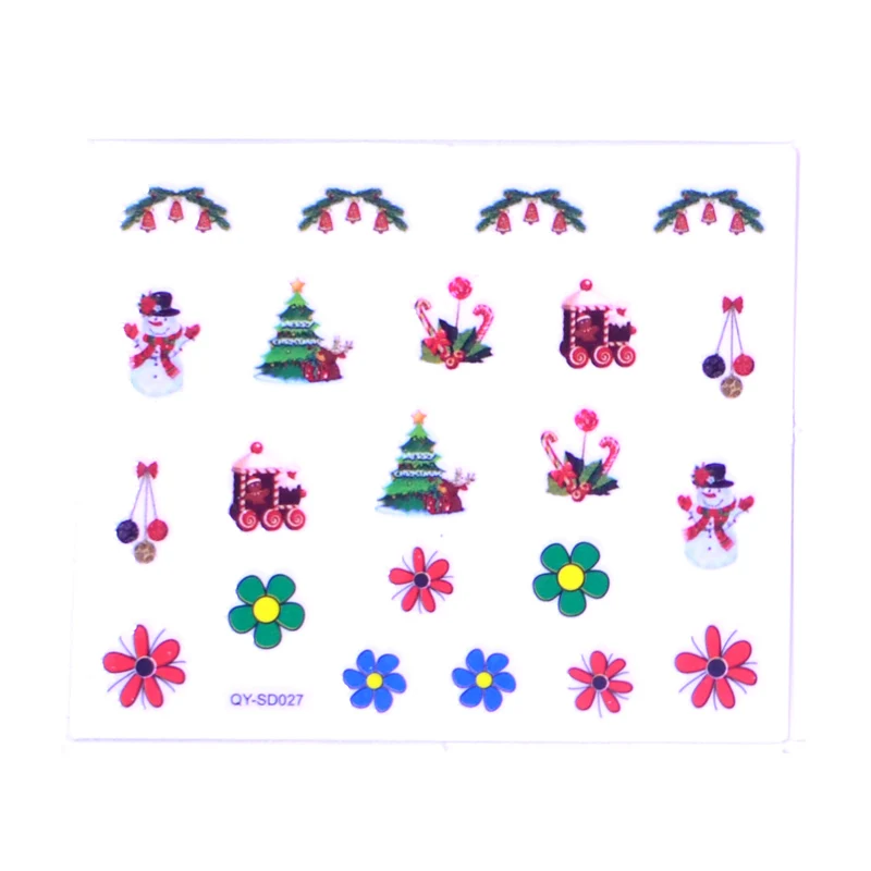 YZWLE 3D переводные наклейки для дизайна ногтей рождественские наклейки DIY буквы Санта-лося маникюрные украшения маникюрные наклейки для ногтей Инструменты