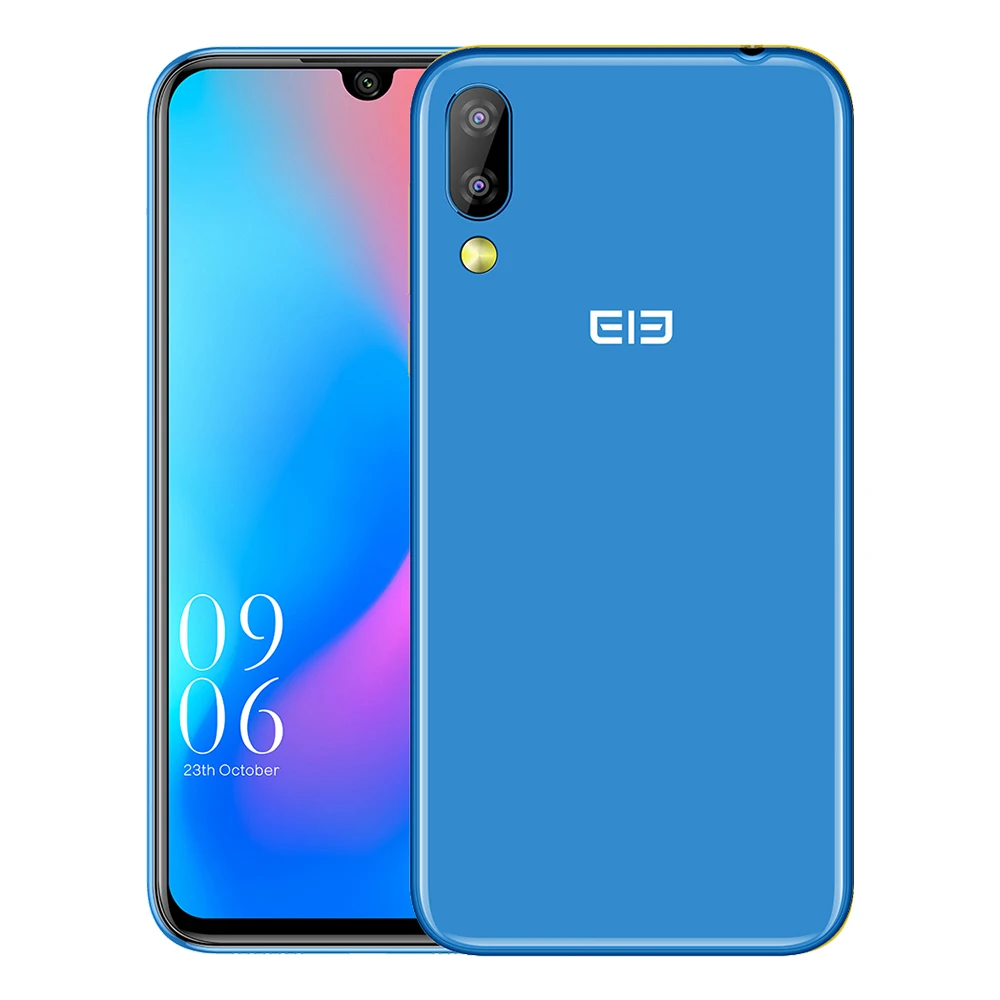 Оригинальный elephone A6 мини мобильный телефон 4G смартфон 5,71 ''Android 9 MT6761 4 ядра, 4 Гб Оперативная память 64 Гб Встроенная память сбоку отпечатков