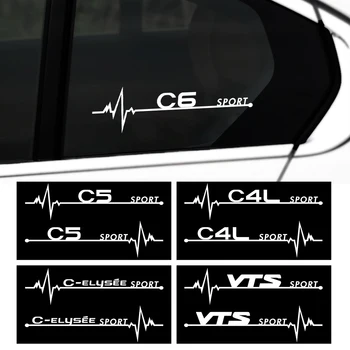 

Car Accessories 2Pcs Sport Emblem Side Windows Body Decor Stickers for Citroen C1 C3 C4 C4L C5 C6 VTS Picasso Saxo