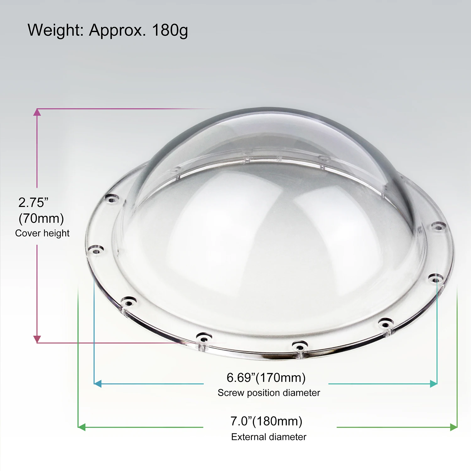 Sostuzione Della Copertura Trasparente Della Porta Della Cupola Impermeabile Da 6 "per GoPro Hero 13 10 9 8 7 6 5 Osmo Action Camera Dome Cover Accessori - Foto 9