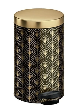 

Meliconi Pattumiera a Pedale 14 lt, Lamiera litografata colore Oro con Secchio in plastica, 25 x 25 x 39 cm. Made in Italy