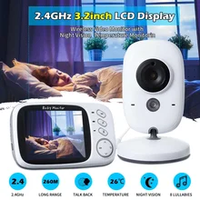 3,2 дюймов Беспроводной видео Цвет Видеоняни и радионяни 1080P ЖК-дисплей 2 Way аудио разговор детский няня, безопасность Камера Ночное видение Температура монитор