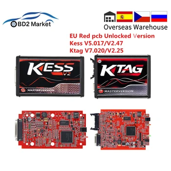 

ECU Programmer KESS KTAG V2 V2.53 V5.017 EU Red ECM Titanium KTAG V2.25 V7.020 BDM Frame kess v2 master Unlocked ECU Programmer