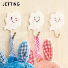 3 шт Бесшовные белые облака супер сильные липкие крючки Универсальный металл-быстрое пальто для ногтей крючки для халатов оборудование для ...(China)