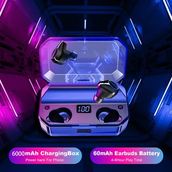 

Wireless Earbud TWS T9 BT Sports Waterproof Mobile Power Smart In-ear Headphone