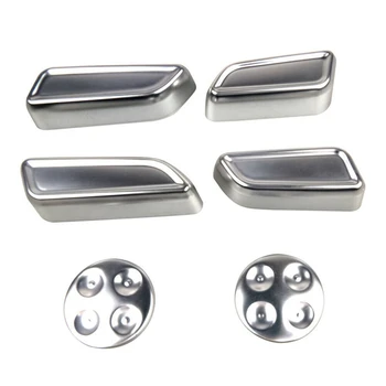

6Pcs Car Silver ABS Internal Seat Adjustment Switch Control Button Cover Trim for Tesla Model 3