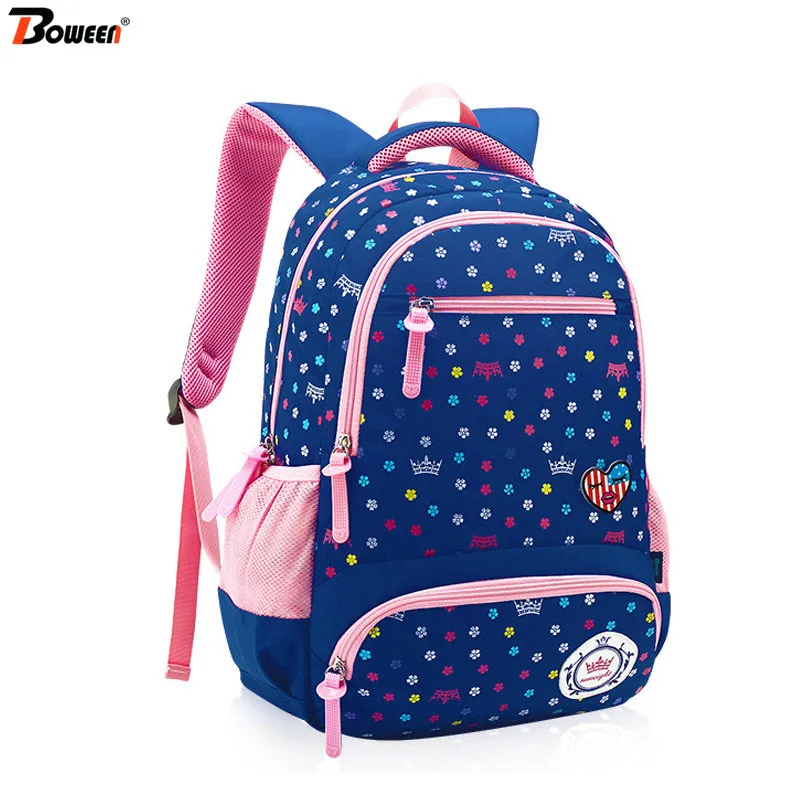 

Printing Kids School Bags for Girls Primary School Backpack Child Princess Girls School Bags Big Capacity Bookbags Pink New