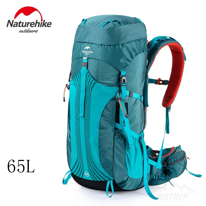 NatureHike сумка для походов на открытом воздухе 65л 55Л для мужчин и женщин, походный рюкзак для альпинизма, CR подвеска, спортивные сумки, большой водонепроницаемый рюкзак - Цвет: blue 65L