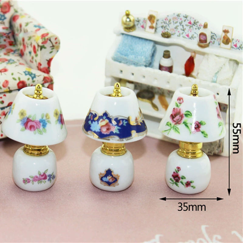 Миниатюрная керамическая лампа миниатюрный кукольный домик игрушечный