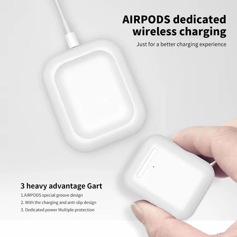 Беспроводное зарядное устройство QI 2 в 1 7 5 Вт док станция Pad для Apple Airpods AirPods Pro iPhone