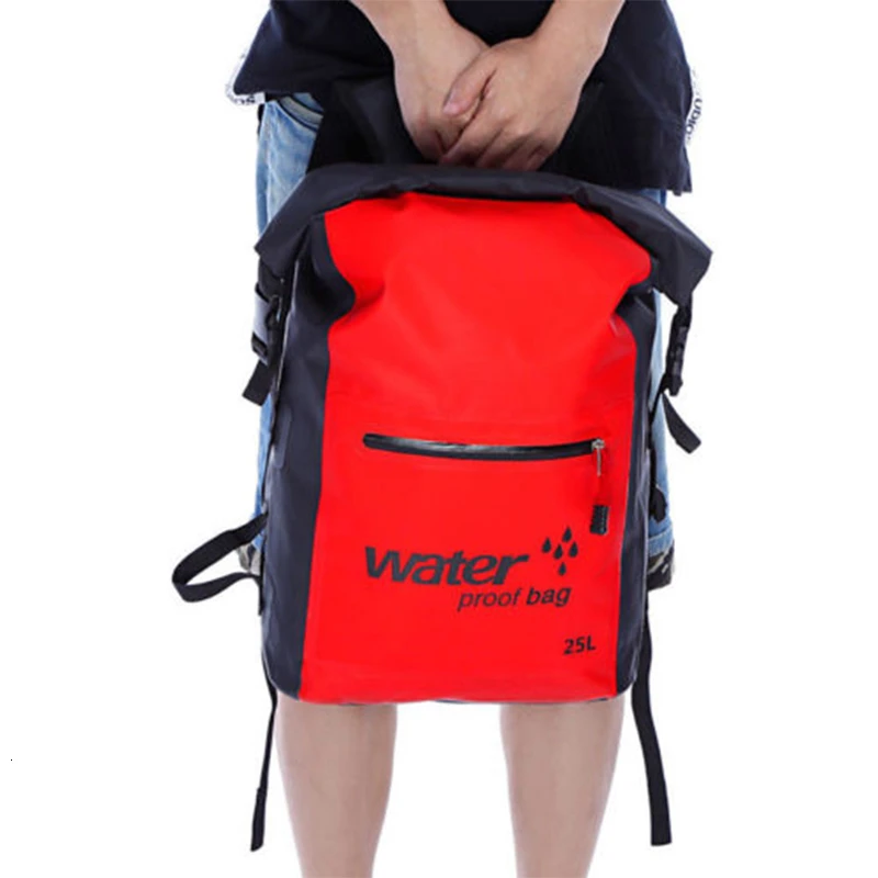 25L Outdoor Cycling Backpack Waterproof PVC Dry Sack Folding Bag Large Capacity for Swimming Rafting Sports Kayaking Travel Bag (1)