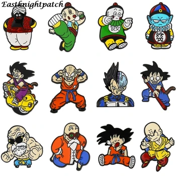 

12pcs/lot E2280 Cartoon Anime Pin Metal Enamel Pins and Brooches for Fashion Lapel Pin Backpack Bags Badge Kids Gifts