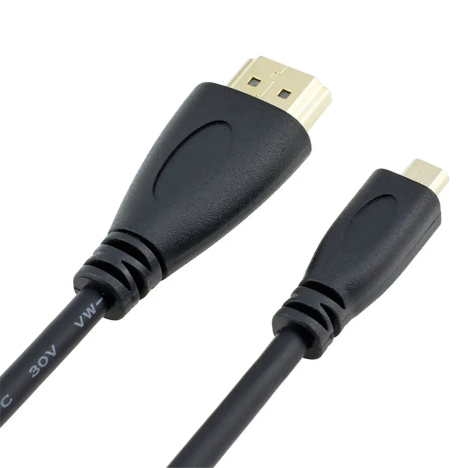 Микро HDMI к HDMI кабель 1080P микро HDMI Мужской к мужской адаптер для HDTV для GoPro Hero Tablet Micro HDMI кабель 1 м 3 метра