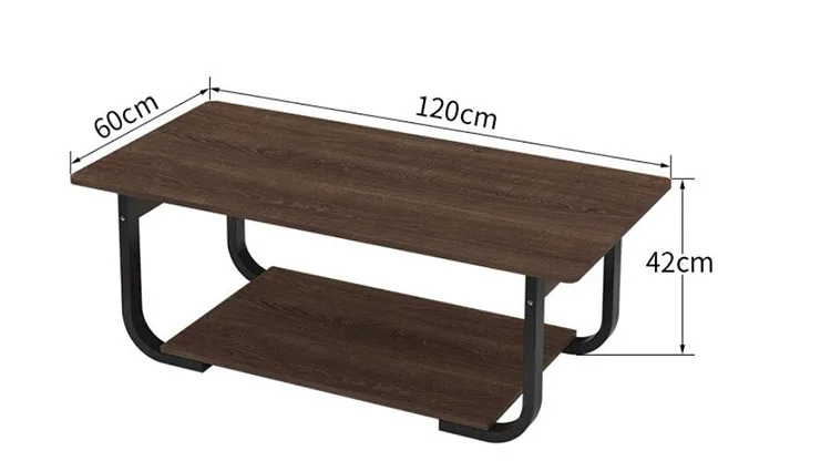 Современный простой журнальный чайный столик с полкой для хранения внутри дивана гостиная деревянная мебель для дома стол