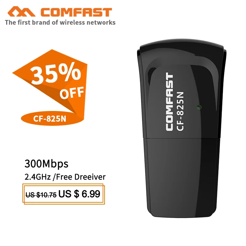 

300Mbps 2dBi Mini Wi-Fi adapter PC Wi Fi Antenna WiFi Dongle 802.11b/g/n Wifi USB adaptador CF-825N wifi receiver/transmitter