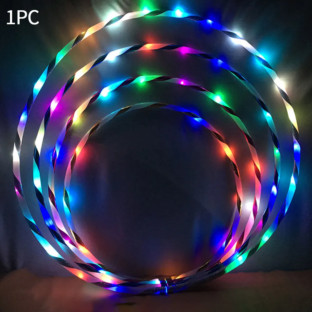 Dancing Fitness Circle Performing Sports Equipments Gift LED Light Fat Loss For Kids Adult Home Indoor Multi Color Changing