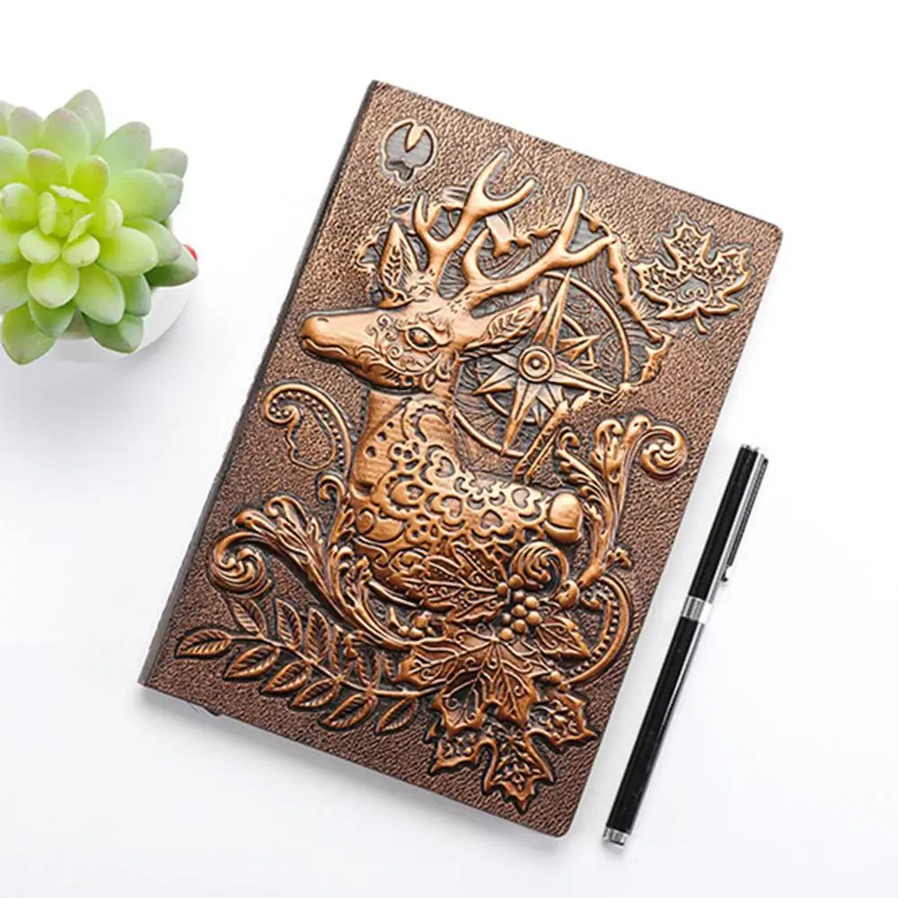 Creative Deer Embossed A5 Leather Notebook Journal Notepad Travel Diary Planner Book School Office Supplies Creative Deer Embossed A5 Leather Notebook Journal Notepad Travel Diary Planner Book School Office Supplies