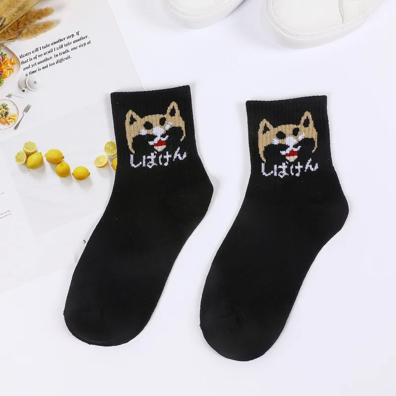 new fashion Harajuku women girls Hip Hop long socks cute Animal dinosaur socks for ladies funny japan cartoon socks - Цвет: 13