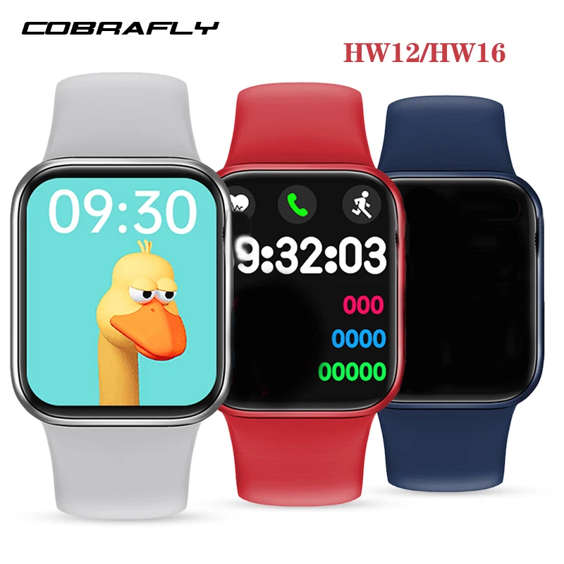 Cobrafly Hw12 Hw16 Full Touch Smart Watch 44mm 40mm Women Men Smartwatch  With Password Split Screen For Bluetooth Call Pk Iwo 12 - Smart Watches -  AliExpress