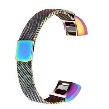 

Stainless Steel Solid Wire Mesh With Interlock Clasp For Fitbit Alta Hr Magnetic Milanese Stainless Steel Watch Band Strap