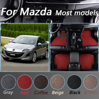 

Luxurious Waterproof Floor Mats For Mazda 2 3 Axela 6 8 5D CX5 CX-5 CX7 case Leather Foot Mats Custom Made Custom Made