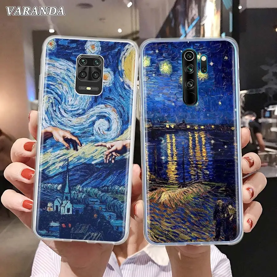 Van Gogh Paintings Silicone Case Couqe For Xiaomi Redmi Note 9S 8T 7 8 9 Pro Max Redmi 9 8 8A 7 7A 9A 9C Soft Clear Phone Cover