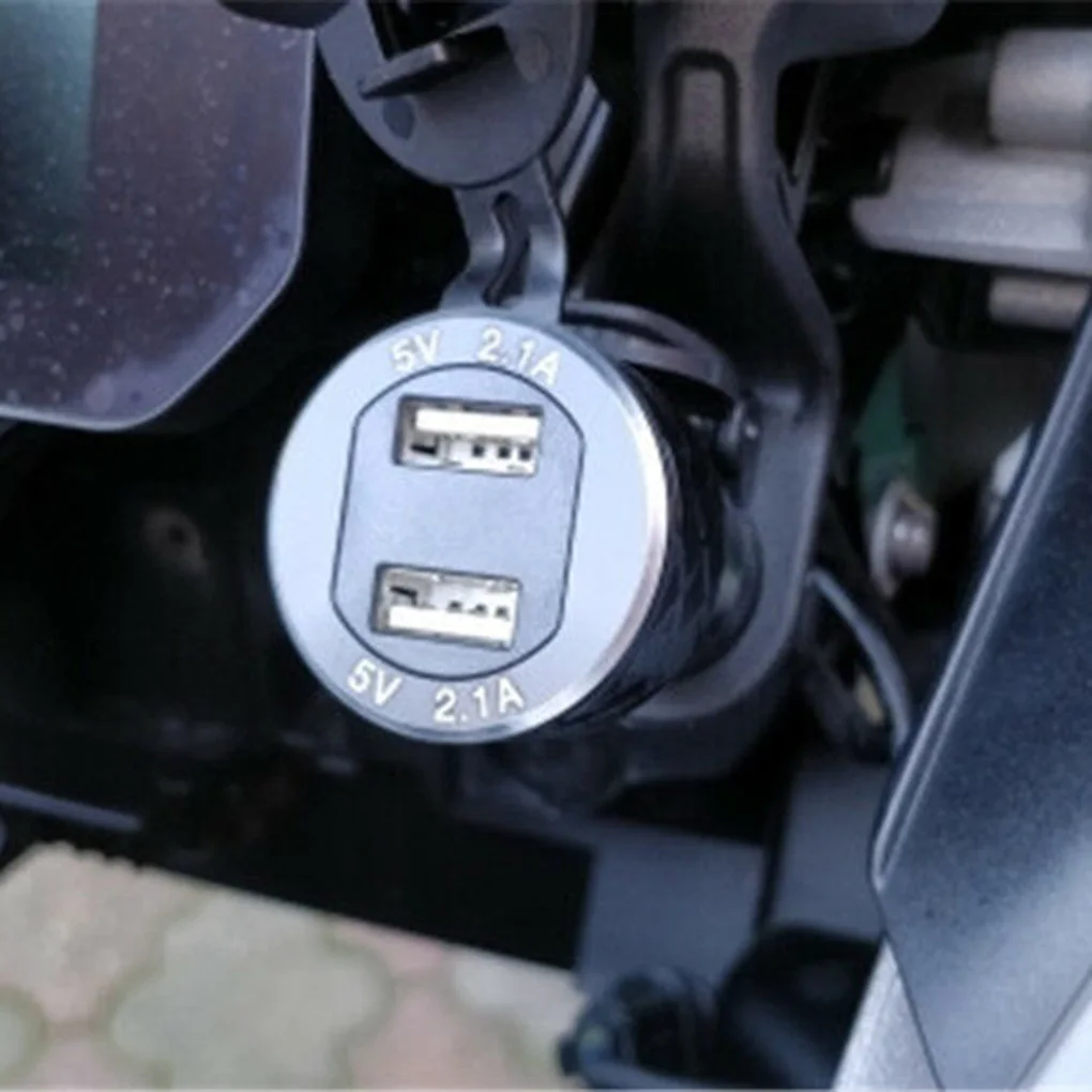 Replacement for F800GS F650GS F700GS R1200GS 4.2A Motorcycle Dual USB Charger Aluminum Alloy Metal Shell