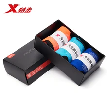 Xtep мужские хлопковые спортивные носки, мужские Дышащие носки для бега, пряди, 3 пары/Лот, чистый цвет, хлопковые носки для фитнеса 882239519095