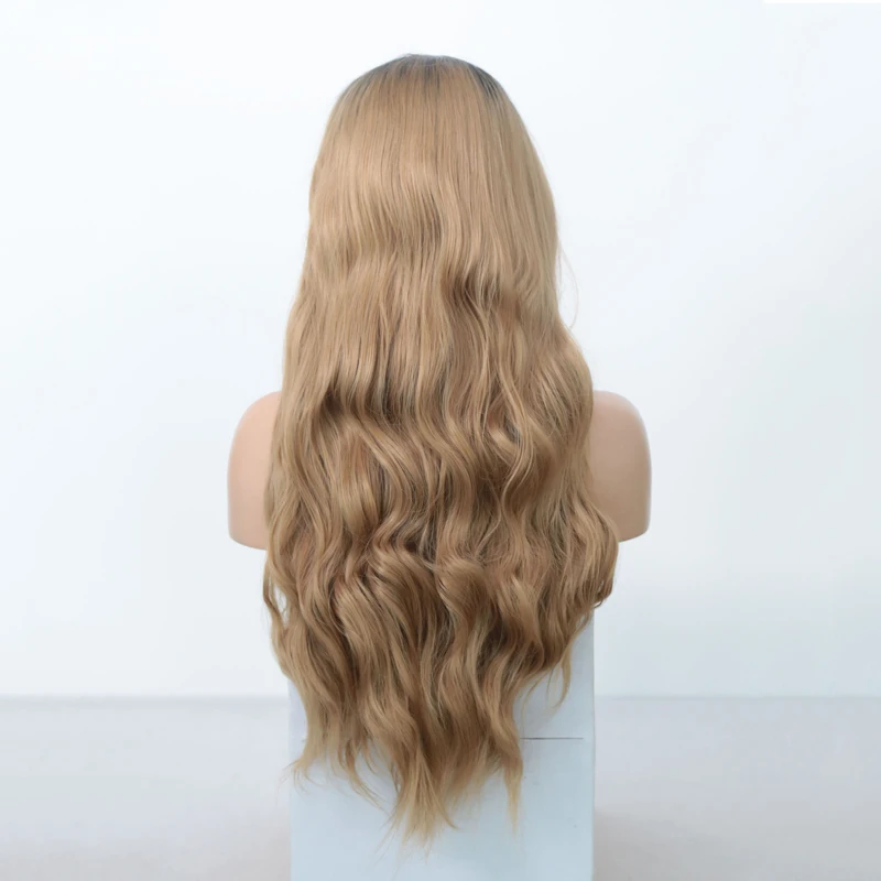 Charisma 26 дюймов длинные волнистые синтетические парики на кружеве темные корни Омбре парики для женщин бесклеевые термостойкие парики