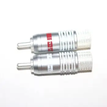 

Hifi CMC-8236-WU Silver Plated RCA Plug Hi-end Rhodium-plated Carbon Fiber RCA Connector for Diy RCA Cable