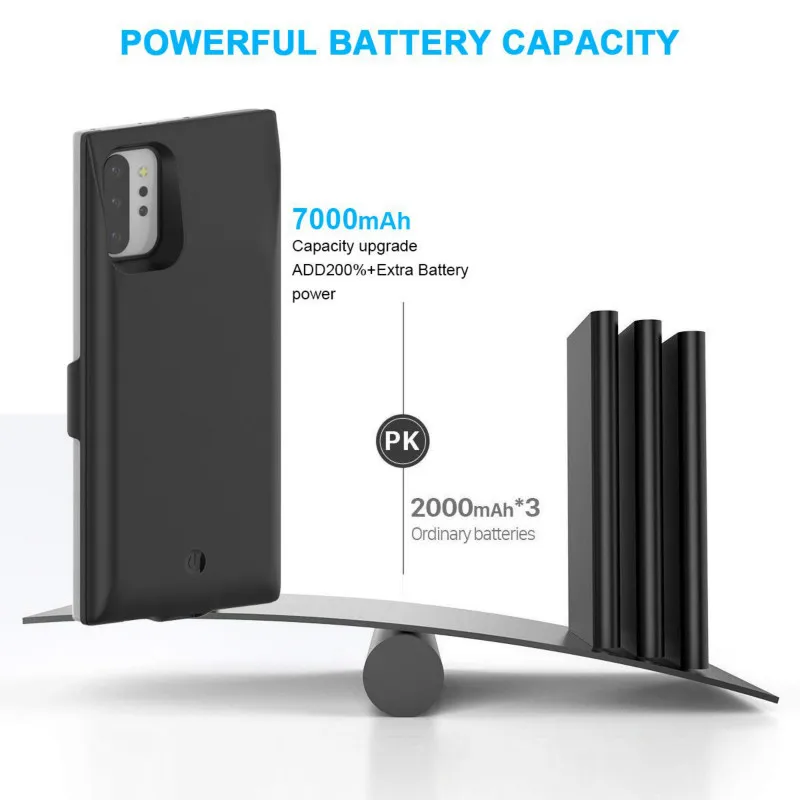 Extpower 7000mAh Power Bank Battery Case For Samsung Note10 Battery Charger Case For Samsung Note 10 Pro Rechargeable Cover case