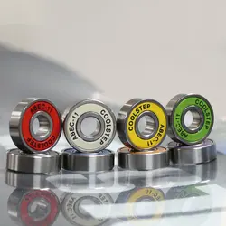 8pcs High Speed Carbon Steel Anti Rust Skateboard Ball Bearings High Performance Roller Skate Scooter Skateboard Wheel Tools