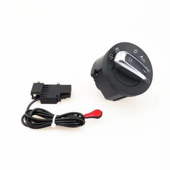 

AZQFZ Chrome Auto Headlight Switch Knob Control Button Light Sensor Module For VW Jetta MK5 Passat B6 Tiguan Golf 5 6 Scirocco