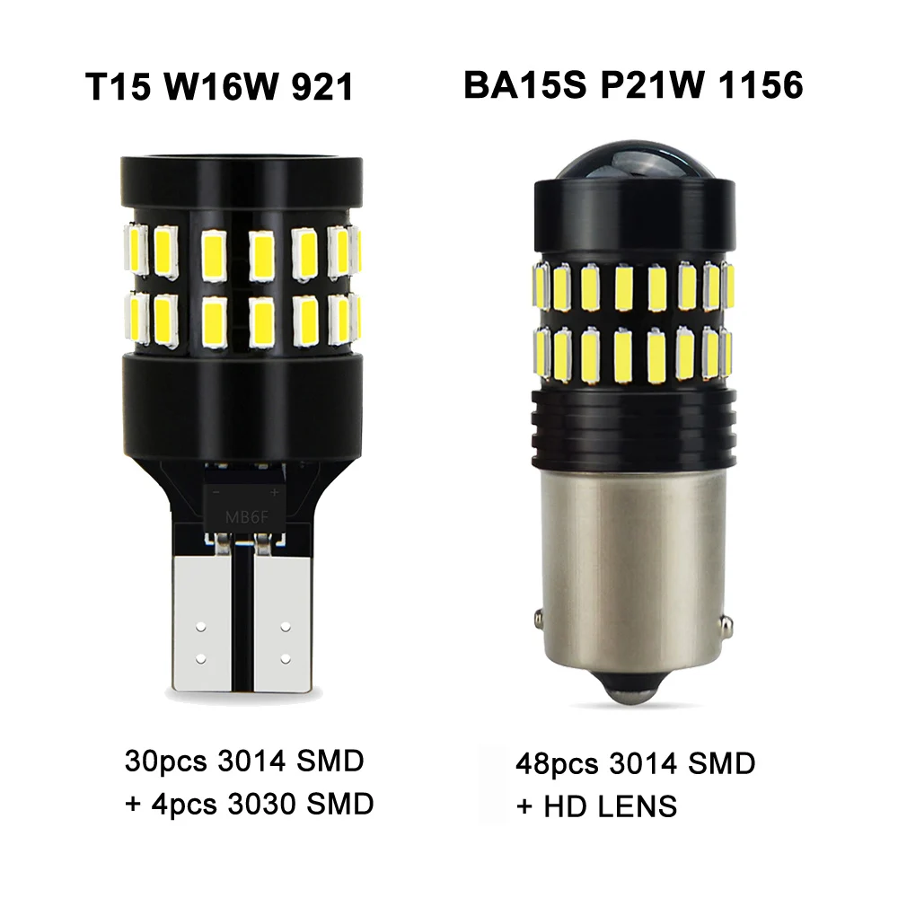 OXILAM 2 шт. без ошибок W16W T15 светодиодный BA15S P21W задний фонарь Резервное копирование ламп накаливания для Audi A3 8P A4 B8 B6 A6 C6 C5 C7 A5 Q5 Q7 Q3 TT