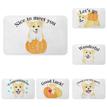 

Wonderful Good Luck Corgi Dog Puppy Mat Bath Carpet Decorative Anti-Slip Mats Room Car Floor Bar Rugs Door Home Decor Kids Gift