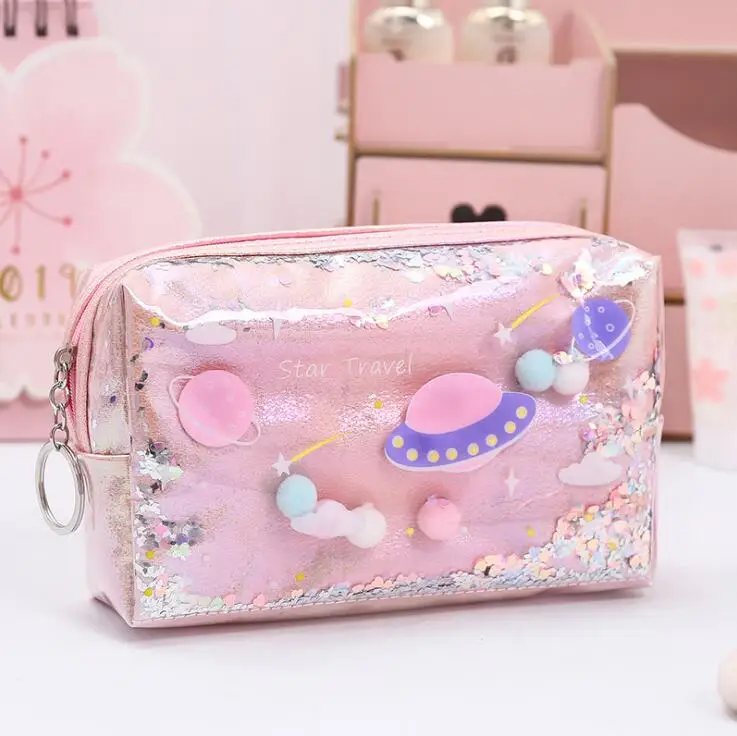 New Hot Sale Laser Design Transparent Travel Storage Bag Female Waterproof Jelly Bag PVC Cosmetic Bag For Female Makeup Bags - Цвет: 2