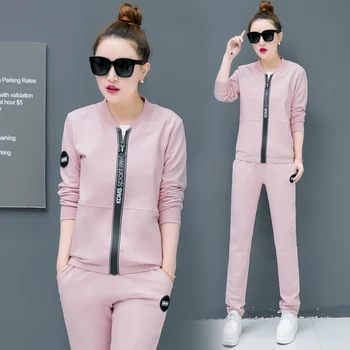 

New Casual Matching Sets Womens Long Sleeved Cardigan Trousers Three Piece Set Pink Red Black Green Autumn And Winter