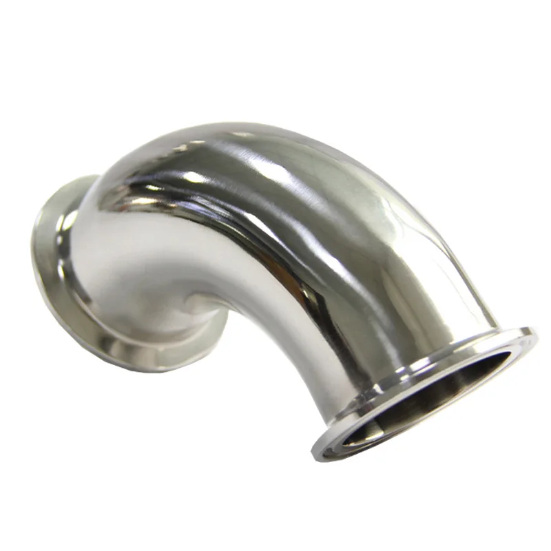 

51mm Sanitary Elbow 2" Pipe OD Tri Clamp Ferrule OD 64mm Elbow Pipe Fitting 90 Degree Sanitary SS304