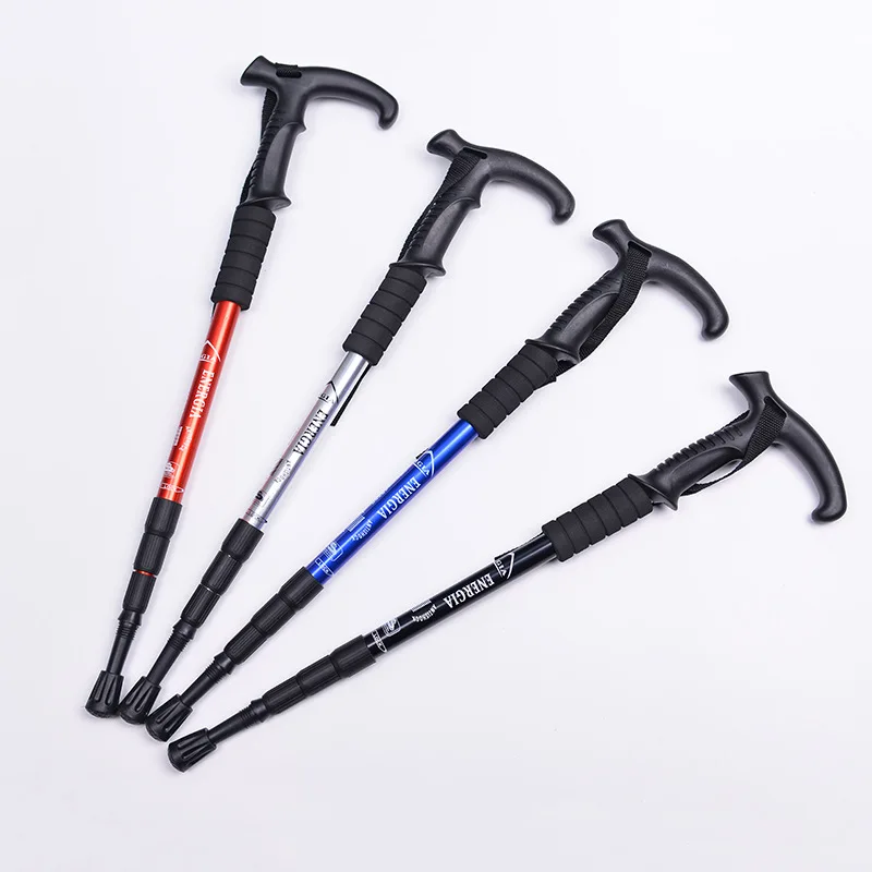 Anti Shock Nordic Walking Poles Sticks Telescopic Trekking Hiking Folding Stick Canes with Rubber Tips Protectors | Спорт и